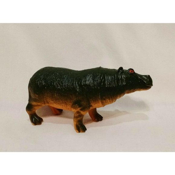 Hippopotamus Hippo Figure Gray Tan 4.5"  1998 TM P - Picture 5 of 10
